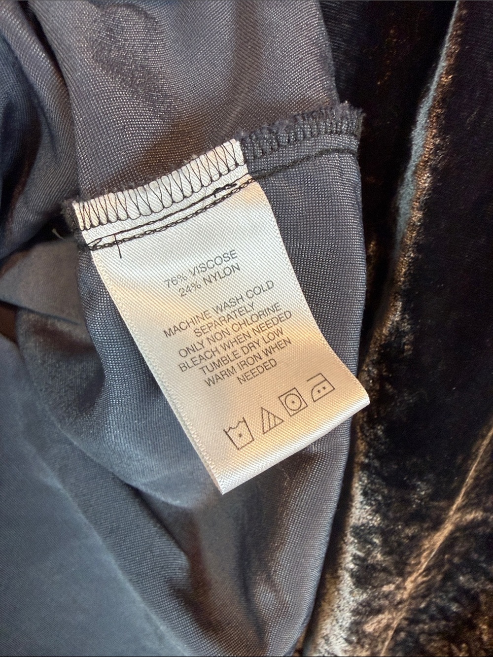 Velvet charcoal blouse - Picture 6 of 7